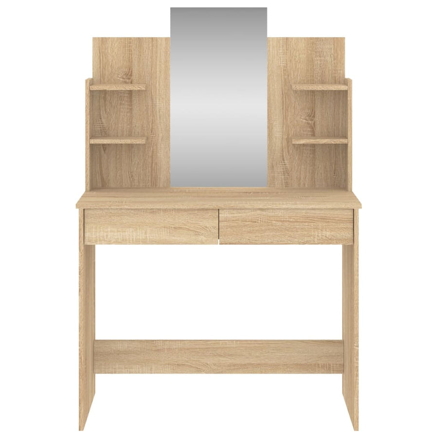 Kaptafel Met Spiegel 96X39X142 Cm Sonoma Eikenkleurig
