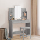 Dressing table with mirror 96x39x142 cm grey Sonoma oak