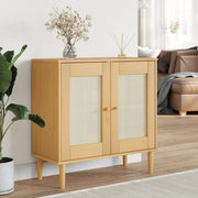Dressoir massief grenenhout 80x35x80 cm bruin