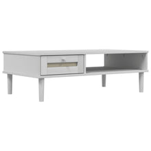 Salontafel Senja 00X55X33 Cm Rattan-Look Massief Hout Wit