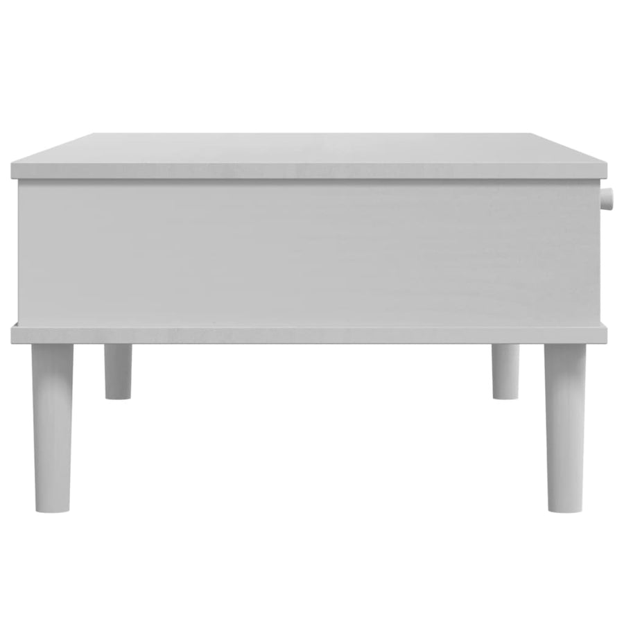 Salontafel Senja 00X55X33 Cm Rattan-Look Massief Hout Wit