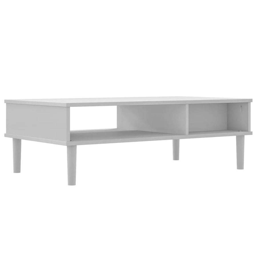 Salontafel Senja 00X55X33 Cm Rattan-Look Massief Hout Wit