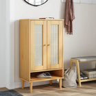 Schoenenkast grenenhout 59,5x35x107 cm bruin