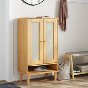 Schoenenkast grenenhout 59,5x35x107 cm bruin