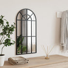 Wall mirror arch 30x60 cm iron black