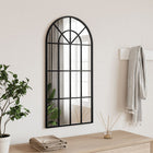 Wall mirror arch 40x80 cm iron black