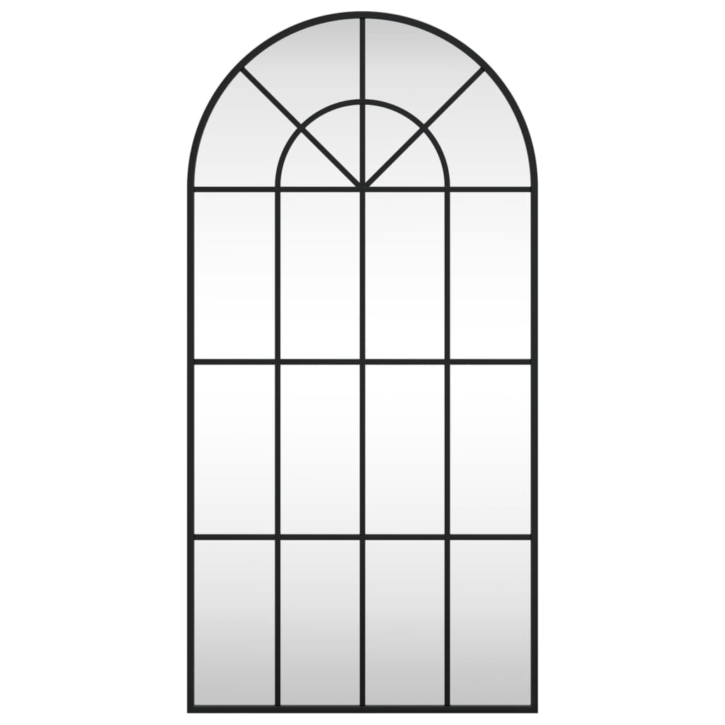 Wandspiegel Boog 50X100 Cm Ijzer Zwart