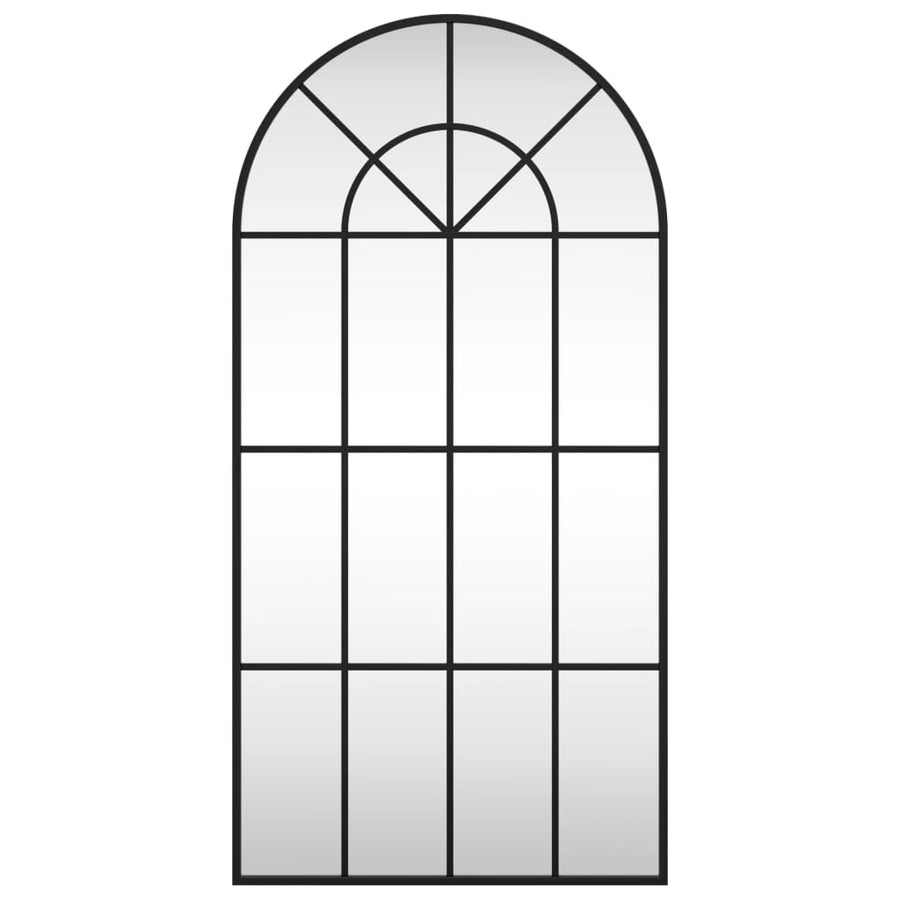 Wandspiegel Boog 50X100 Cm Ijzer Zwart