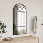 Wall mirror arch 50x100 cm iron black