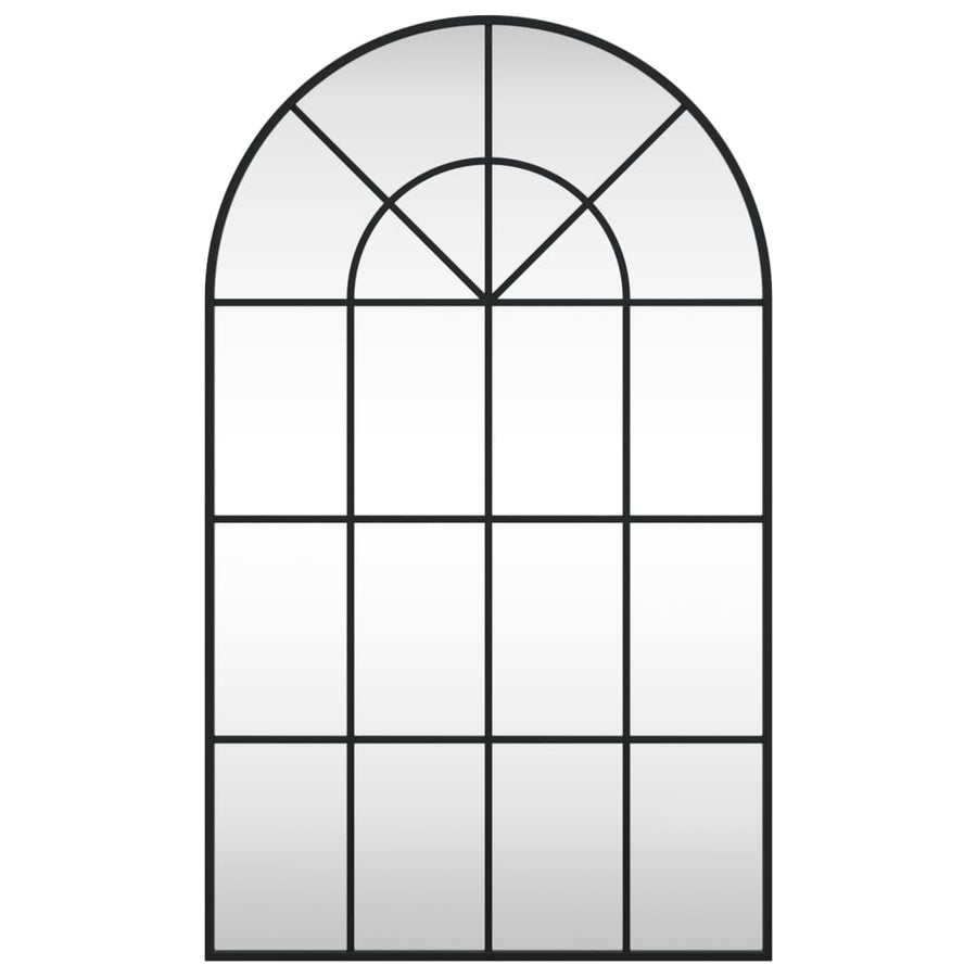 Wandspiegel Boog Ijzer Zwart 60 x 100 cm
