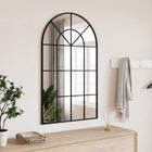 Wall mirror arch 60x100 cm iron black