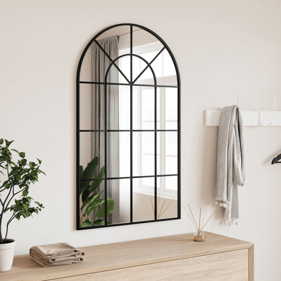 Wandspiegel Boog Ijzer Zwart 60 x 100 cm