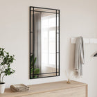 Wall mirror rectangular 50x100 cm iron black