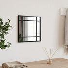 Wall mirror square 30x30 cm iron black