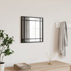 Square wall mirror 40x40 cm iron black