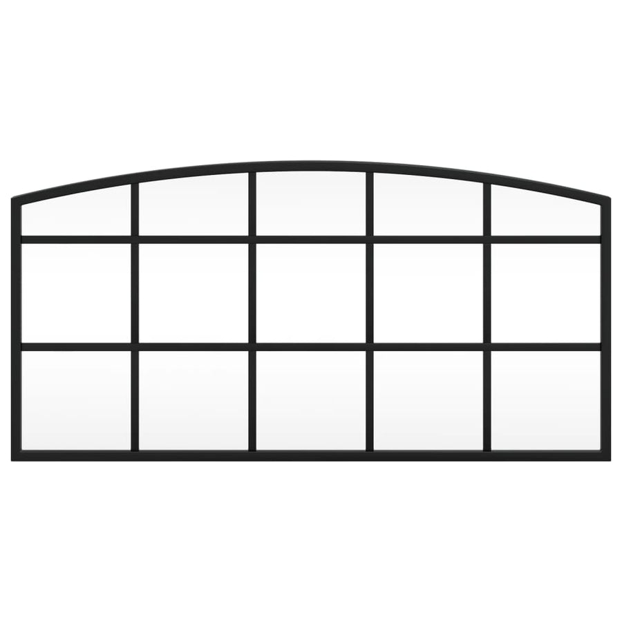 Wandspiegel Boog 60X30 Cm Ijzer Zwart