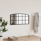 Wall mirror arch 60x30 cm iron black