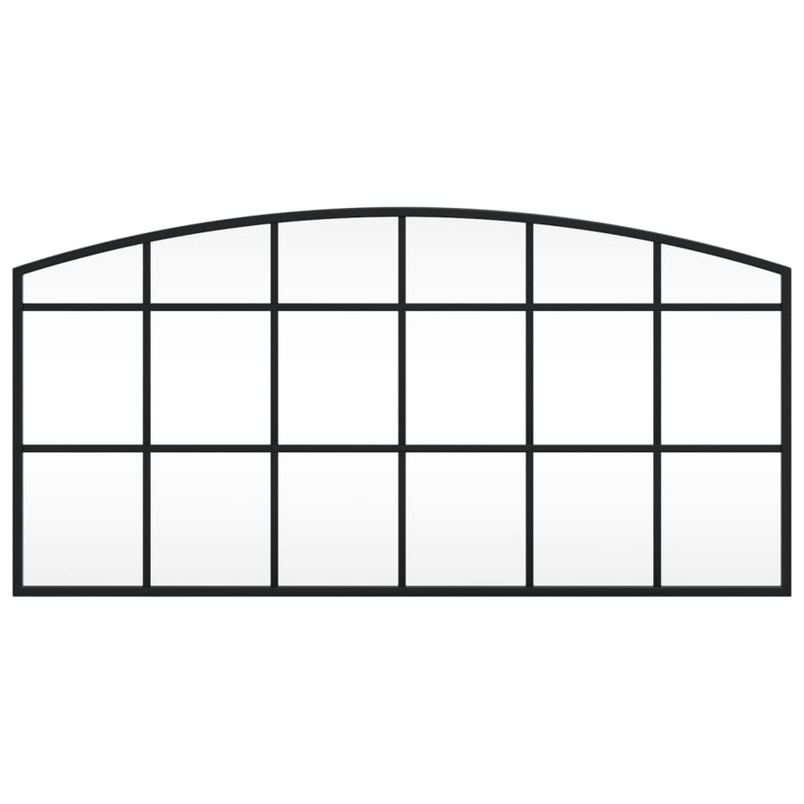 Wandspiegel Boog 80X40 Cm Ijzer Zwart