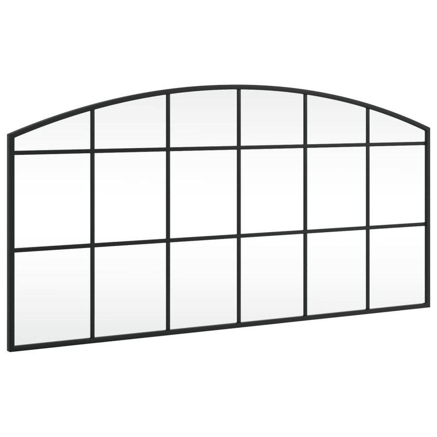 Wandspiegel Boog Ijzer Zwart 100 x 50 cm