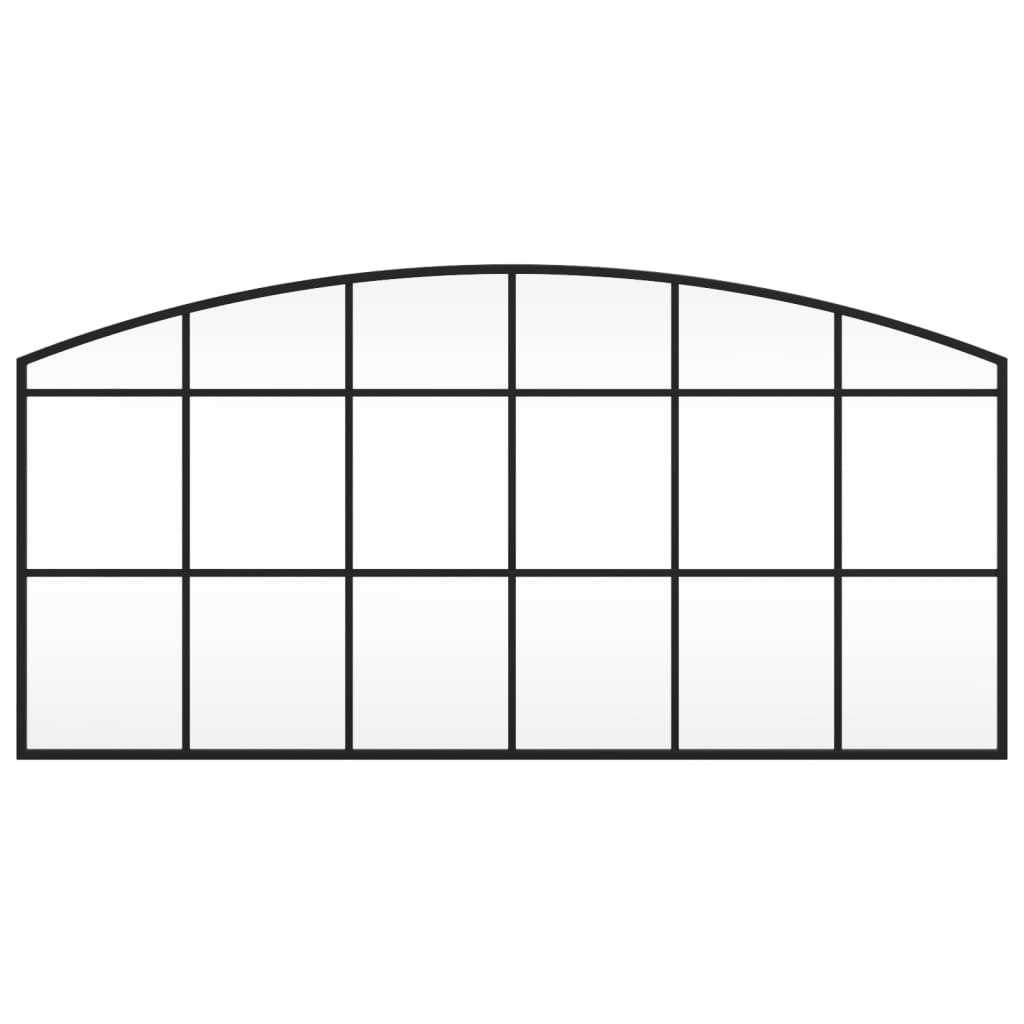 Wandspiegel Boog Ijzer Zwart 100 x 50 cm