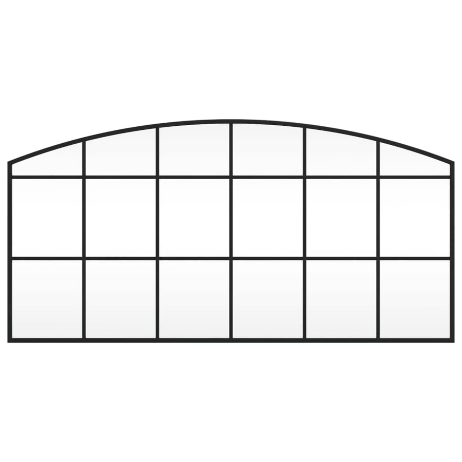 Wandspiegel Boog Ijzer Zwart 100 x 50 cm