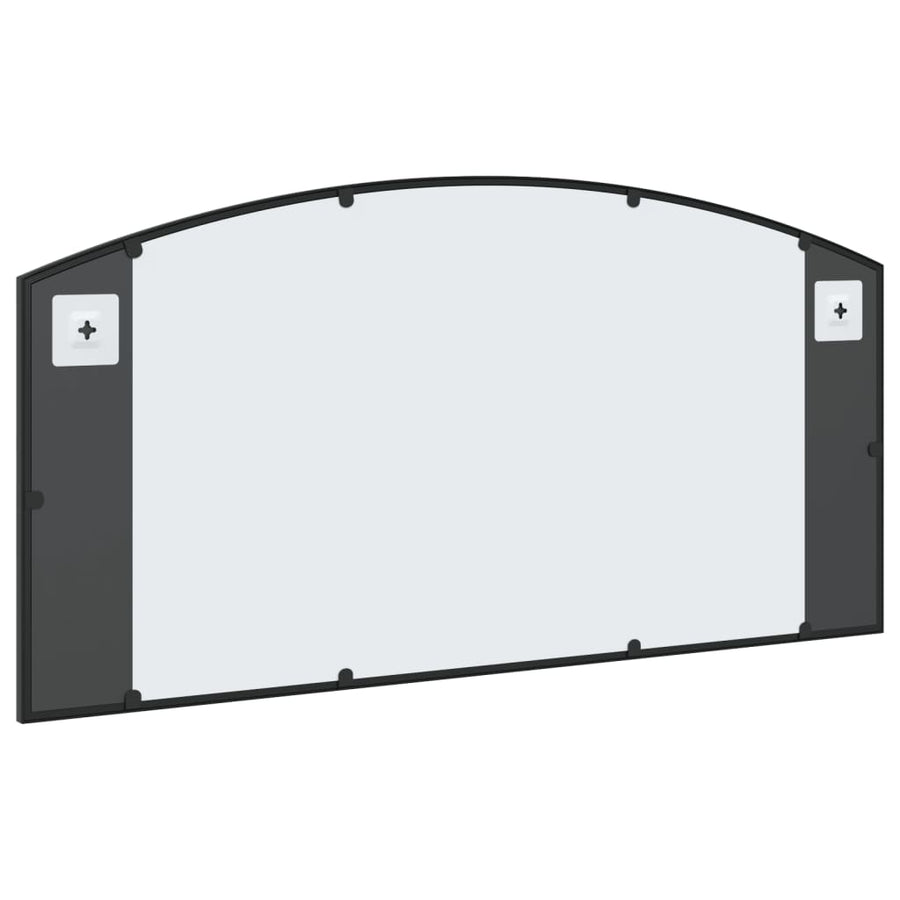 Wandspiegel Boog Ijzer Zwart 100 x 50 cm