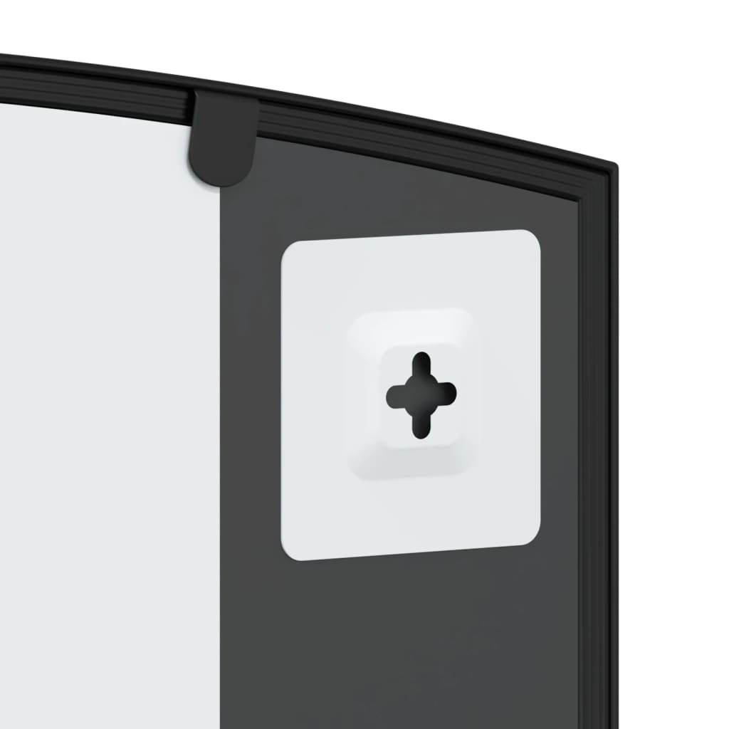 Wandspiegel Boog Ijzer Zwart 100 x 50 cm