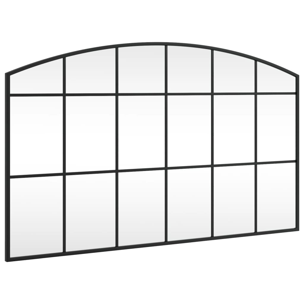 Wandspiegel Boog Ijzer Zwart 100 x 60 cm