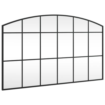 Wandspiegel Boog Ijzer Zwart 100 x 60 cm