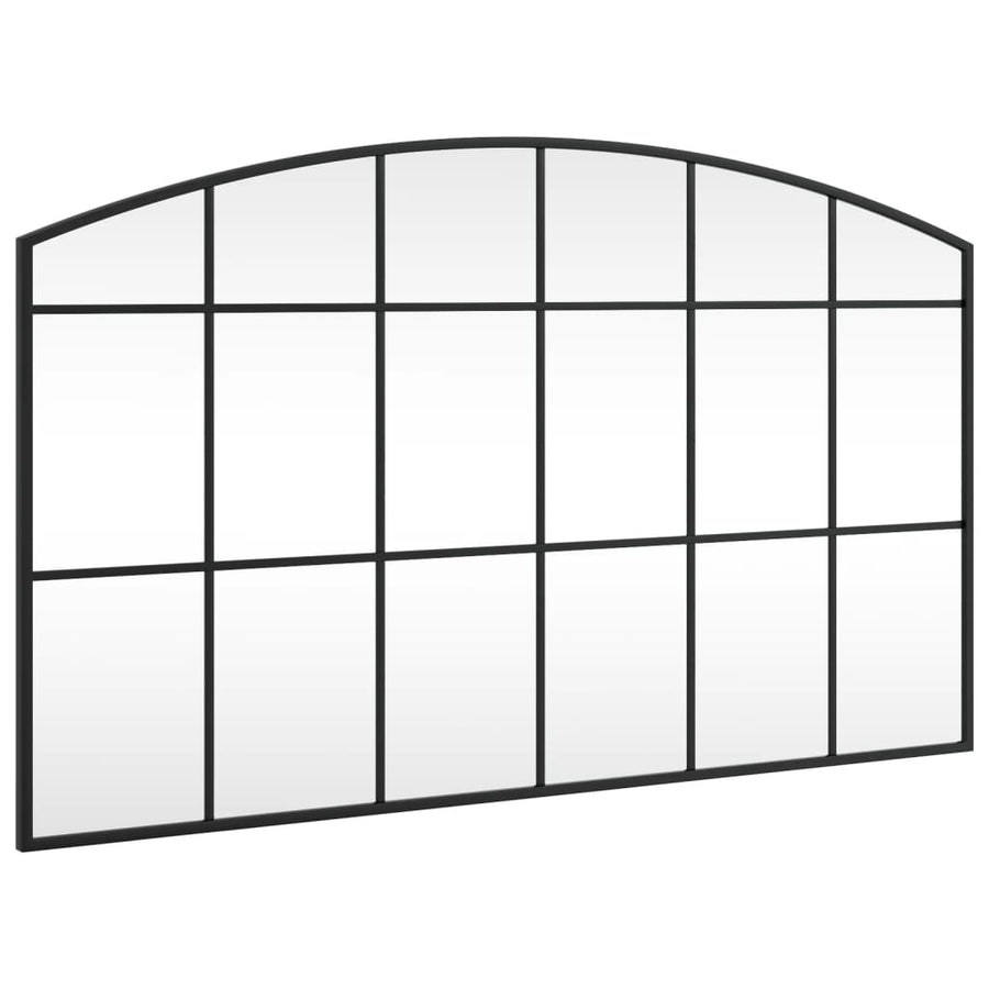 Wandspiegel Boog Ijzer Zwart 100 x 60 cm