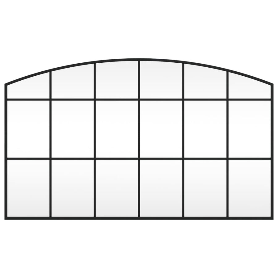Wandspiegel Boog Ijzer Zwart 100 x 60 cm
