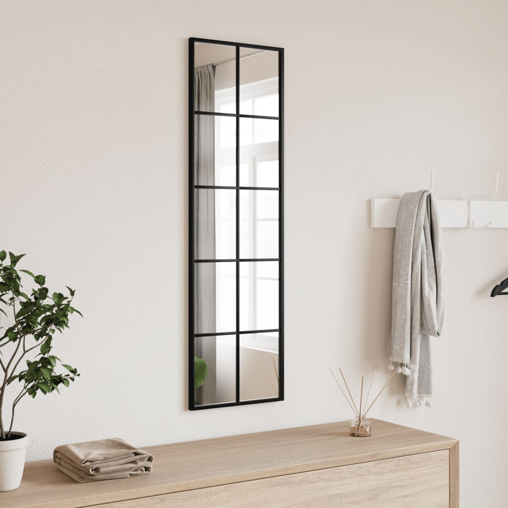 Wandspiegel Rechthoekig Ijzer Zwart 30 x 100 cm