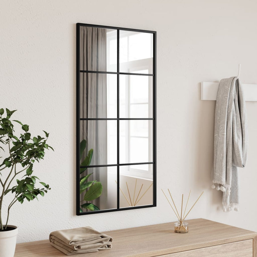 Wandspiegel Rechthoekig Ijzer Zwart 40 x 80 cm