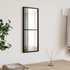 Wall mirror rectangular 20x50 cm iron black