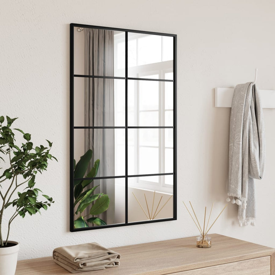 Wandspiegel Rechthoekig Ijzer Zwart 50 x 80 cm