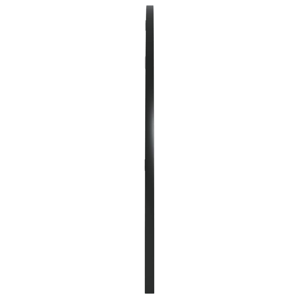 Wandspiegel Boog 100X50 Cm Ijzer Zwart