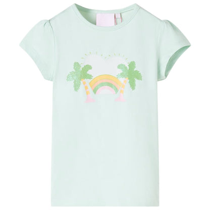 Kindershirt 92 lichtmint Mintgroen 92