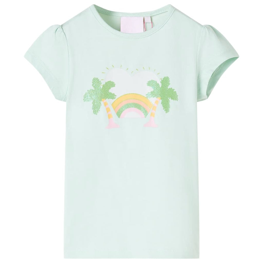Kindershirt 92 lichtmint Mintgroen 92