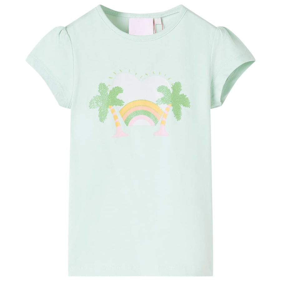 Kindershirt 128 lichtmint Mintgroen 128