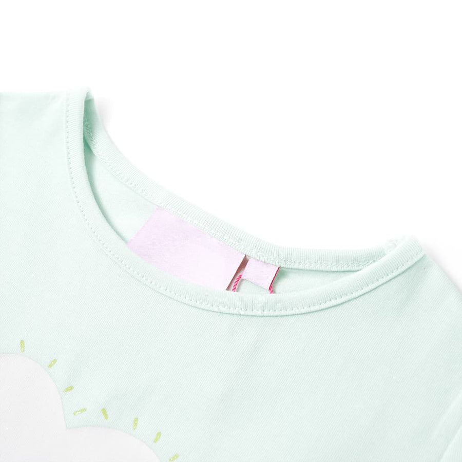 Kindershirt 128 lichtmint Mintgroen 128