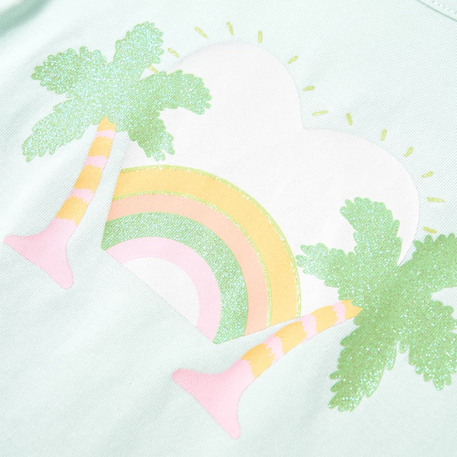 Kindershirt 128 lichtmint Mintgroen 128