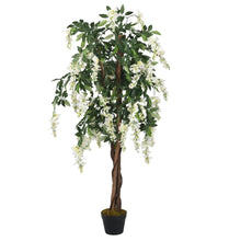 Kunstplant Wisteria 1260 Bladeren 180 Cm Groen En Wit
