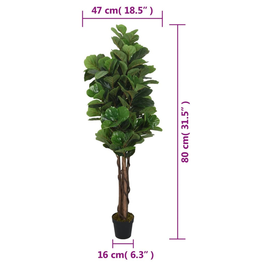 Kunstvijgenboom 96 Bladeren 80 Cm Groen
