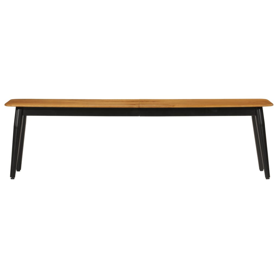 Bankje 160x40x45 cm massief mangohout en ijzer Donkerbruin