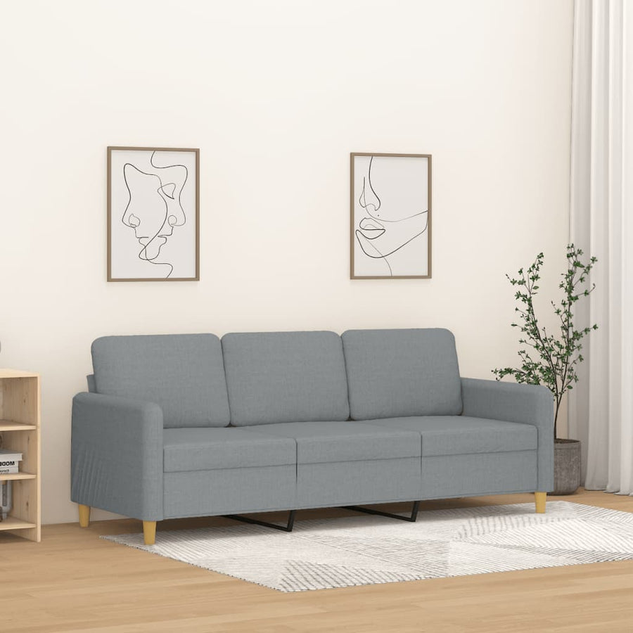 Driezitsbank Stof 180 cm Lichtgrijs