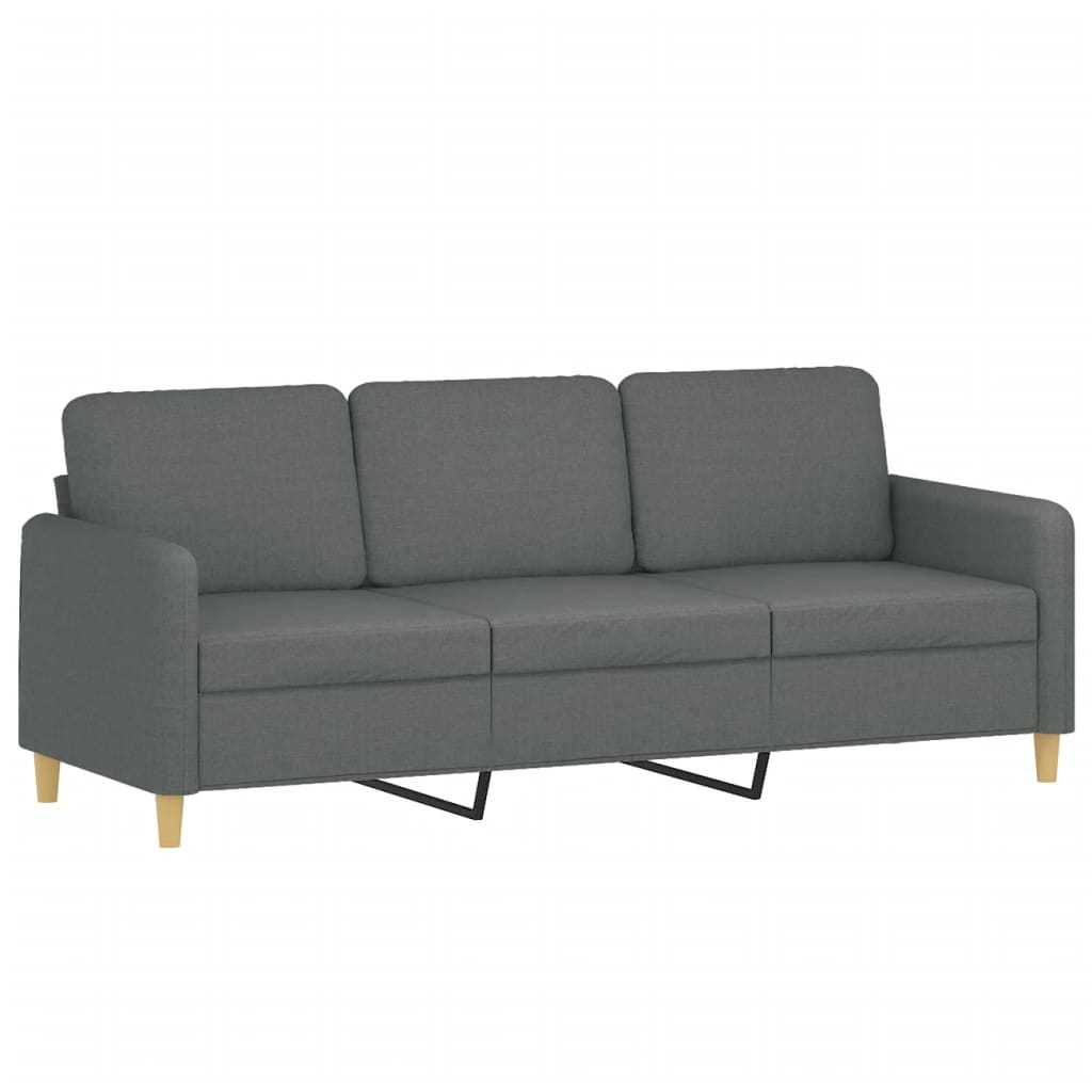 Driezitsbank Stof 180 cm Donkergrijs
