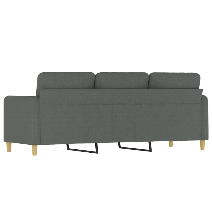 Driezitsbank Stof 180 cm Donkergrijs