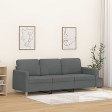 Driezitsbank Stof 180 cm Donkergrijs