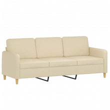 Driezitsbank Stof Kleurig 180 cm Crème