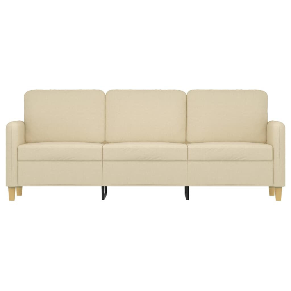 Driezitsbank Stof Kleurig 180 cm Crème
